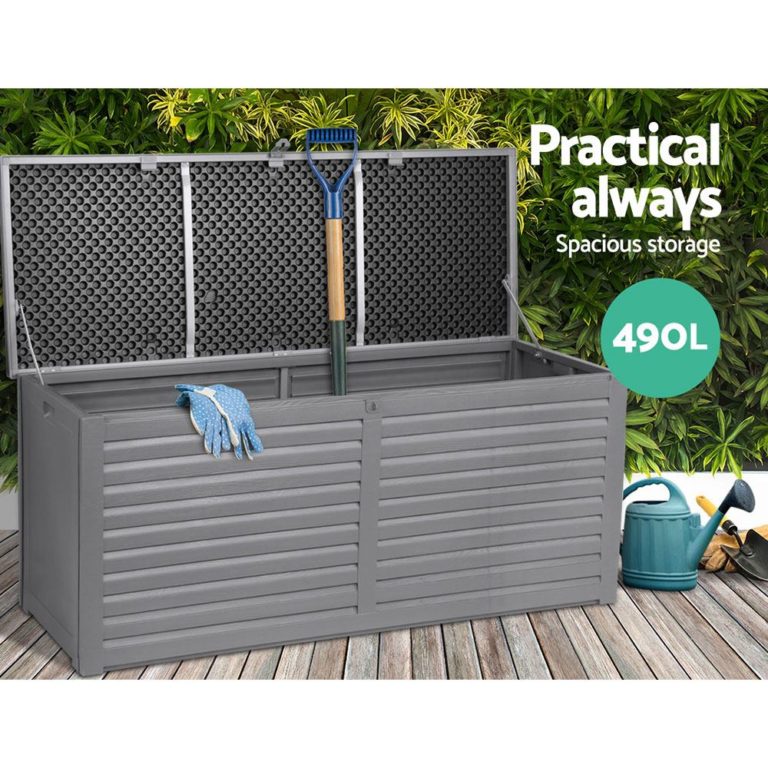 Outdoor Storage Box Bench Seat 490L Outdoor Storage Boxes