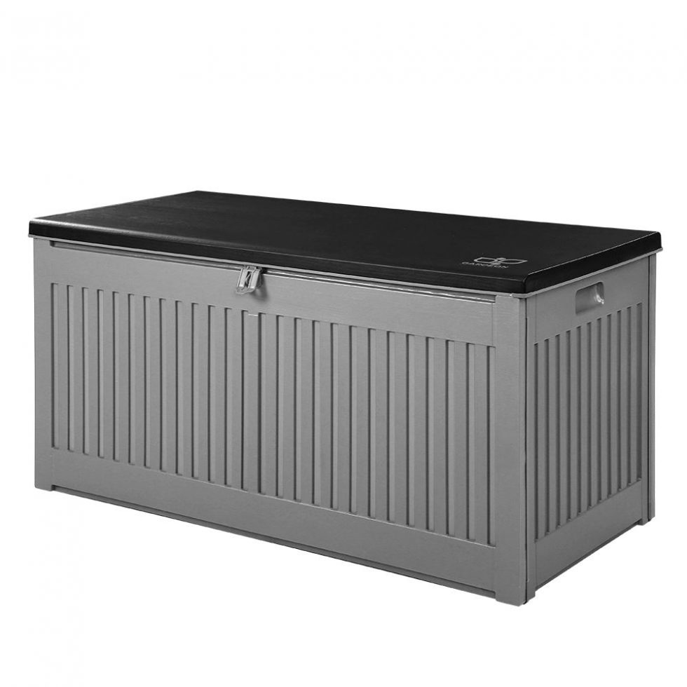 All Black Outdoor Storage Box 290l Large Capacity Waterproof And Lockable Outdoor Storage Boxes 6630