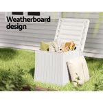 65L White Small Outdoor Storage Box