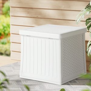 65L White Small Outdoor Storage Box