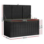 830L Mega outdoor storage box in black