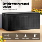 830L Mega outdoor storage box in black