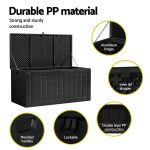 830L Mega outdoor storage box in black