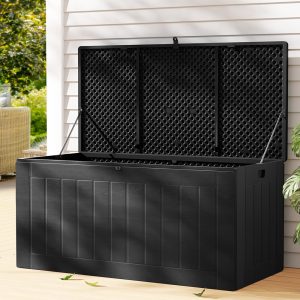 830L Mega outdoor storage box in black